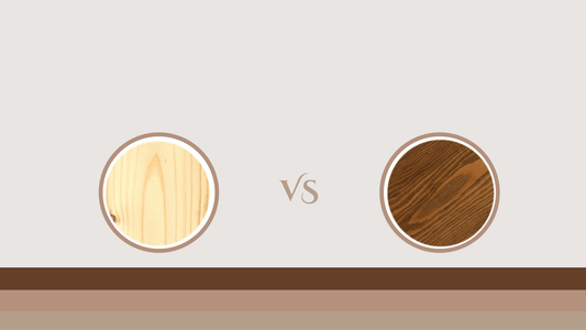 Comparison between two types of wood.