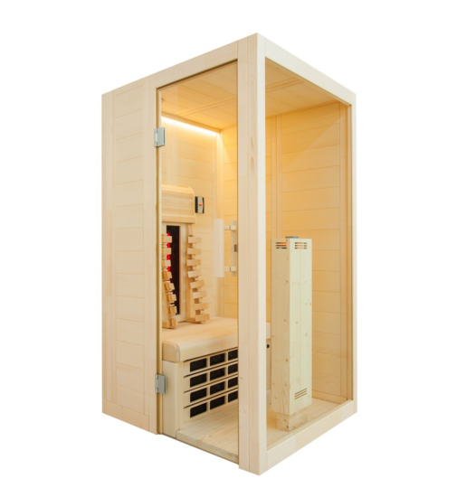 Minimy infrared sauna with glass door.