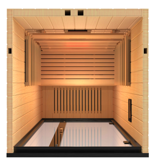 Onni infrared sauna with glass door