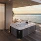 Outdoor Aurora 2 Jacuzzi on deck overlooking the water.