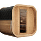 Saunamo Cube 220: modern wooden sauna with window and glass door.