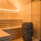 Saunamo Lumi: glass door in insulated outdoor sauna