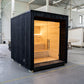 LUMI sauna with glass door, Nordic design.