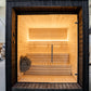 LUMI wooden sauna, minimalist Nordic design.