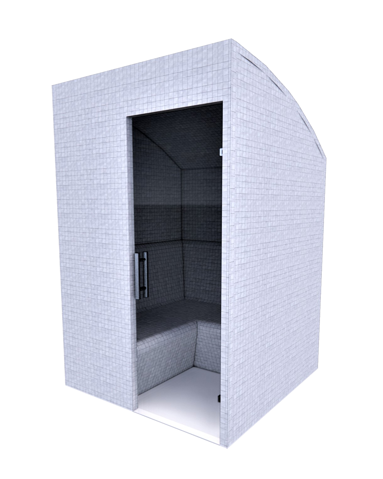 Basic 150 Turkish bath with open door.