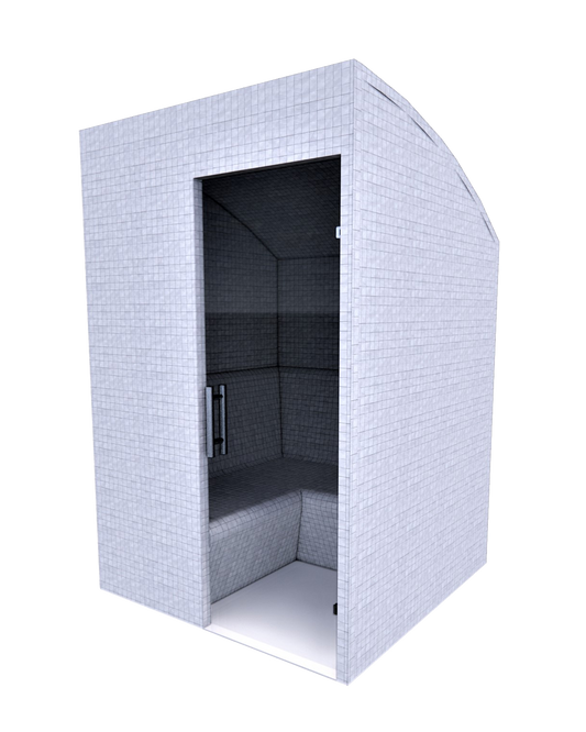 Basic 150 Turkish bath with open door.