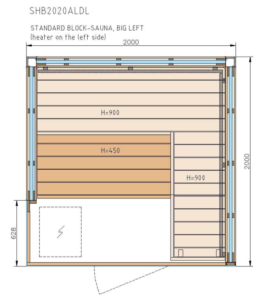 Design of the Harvia Block sauna cabin