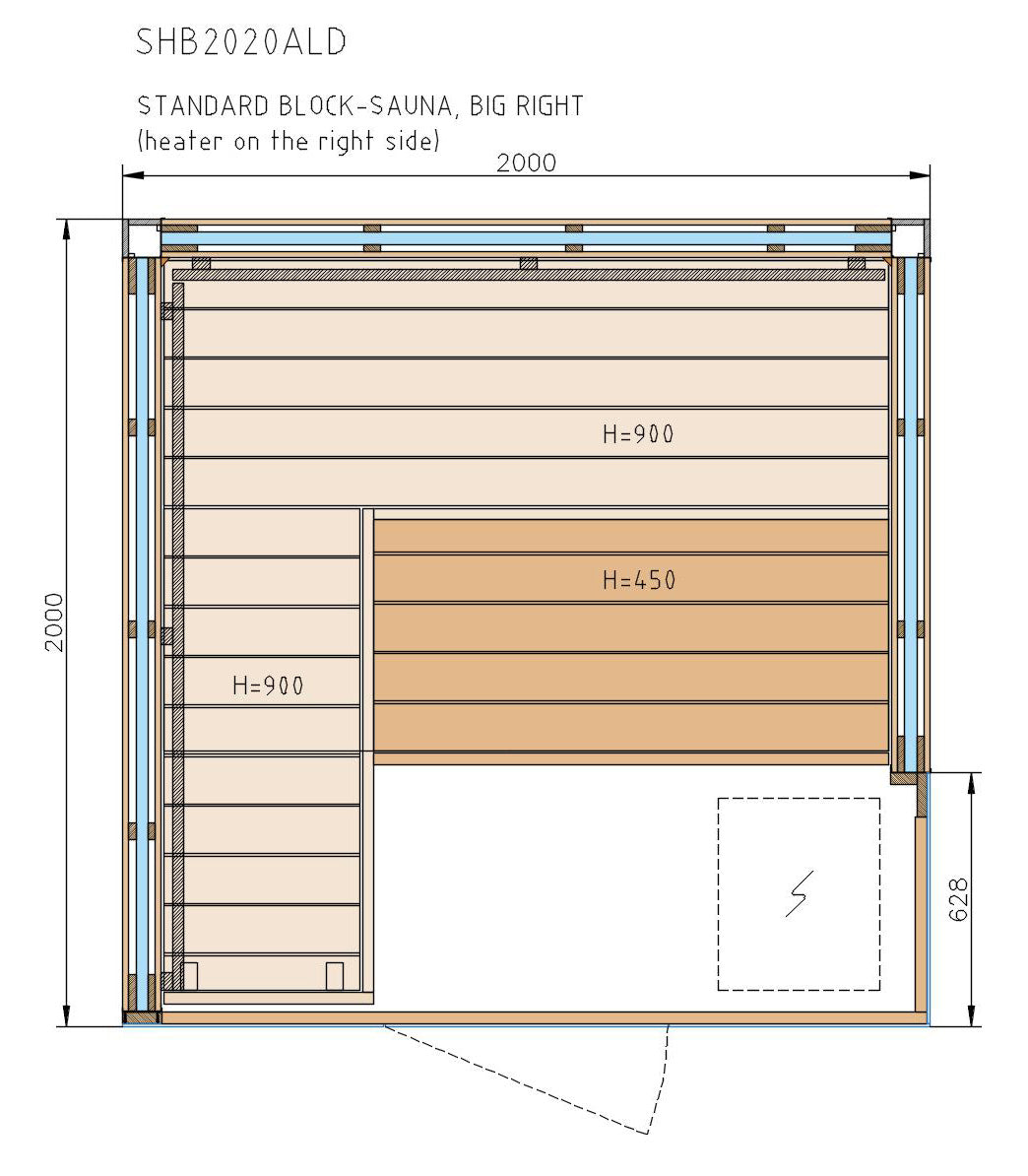 Design of the Harvia Block sauna cabin