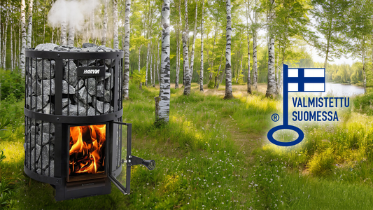 Wood heater - Harvia Legend 240 in forest.