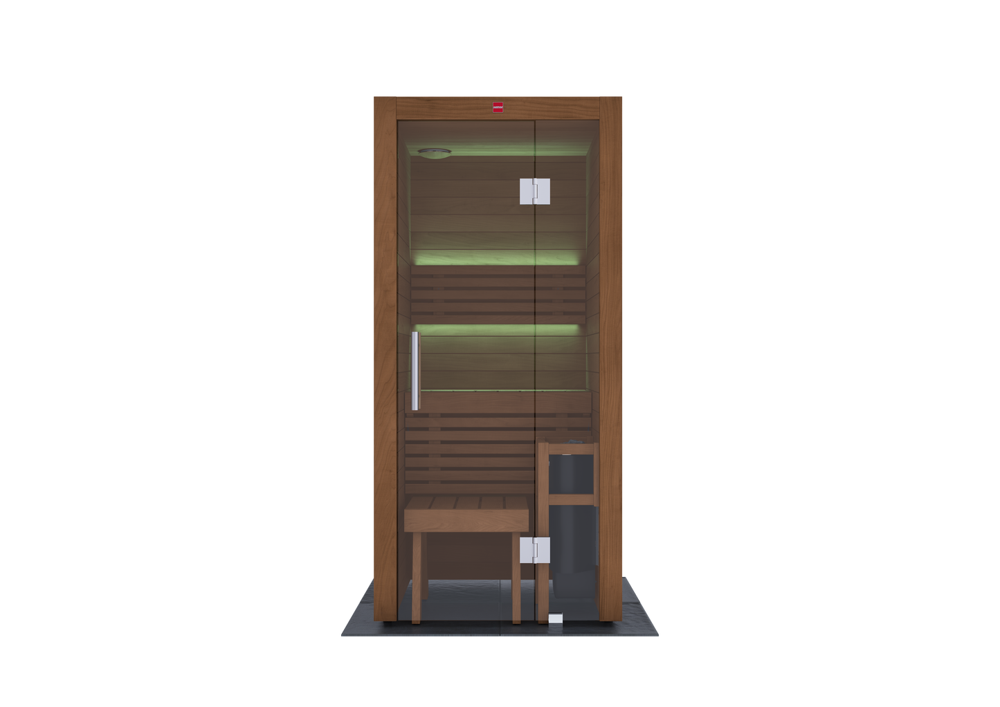 Utu wooden sauna with glass door