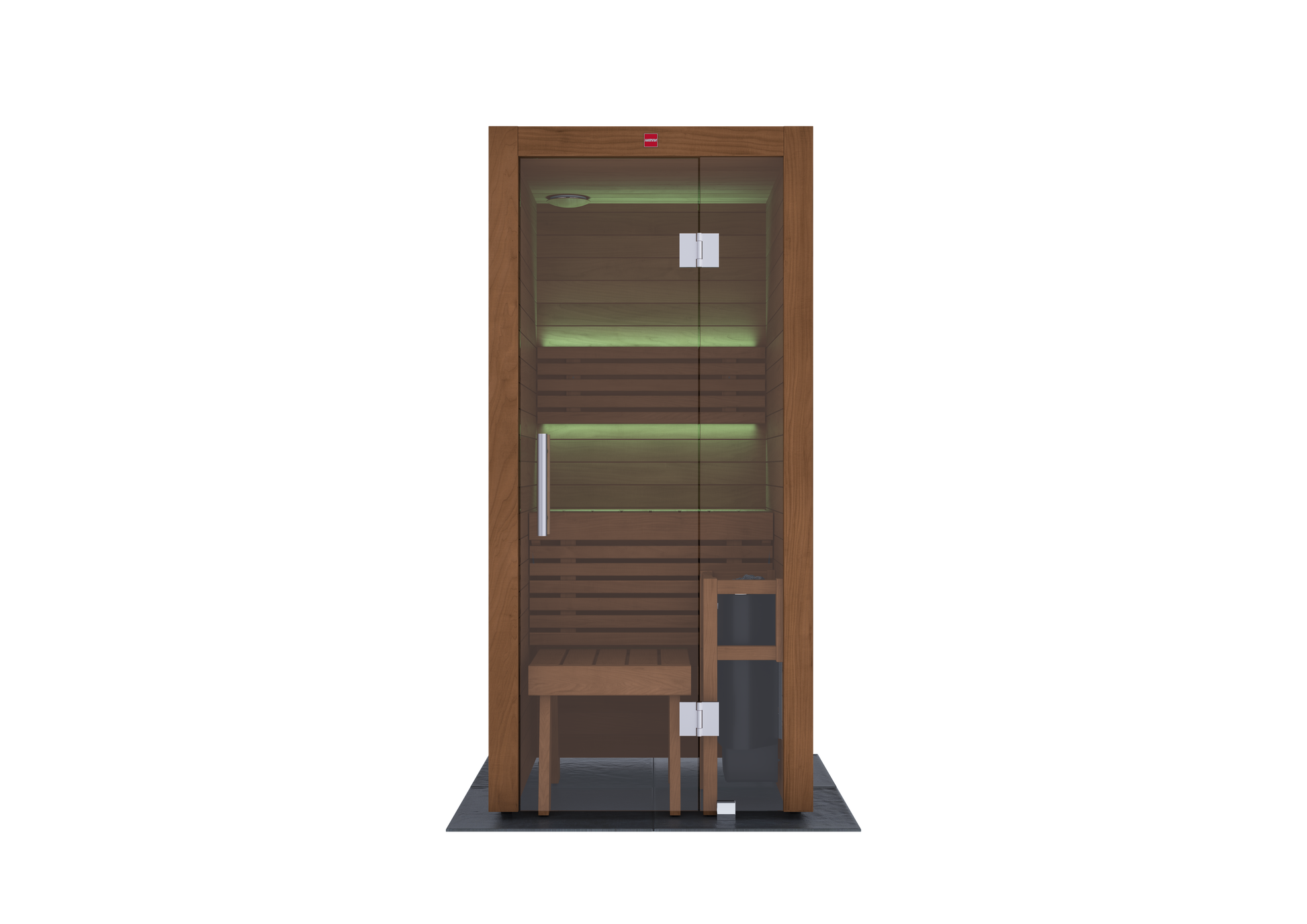 Utu wooden sauna with glass door