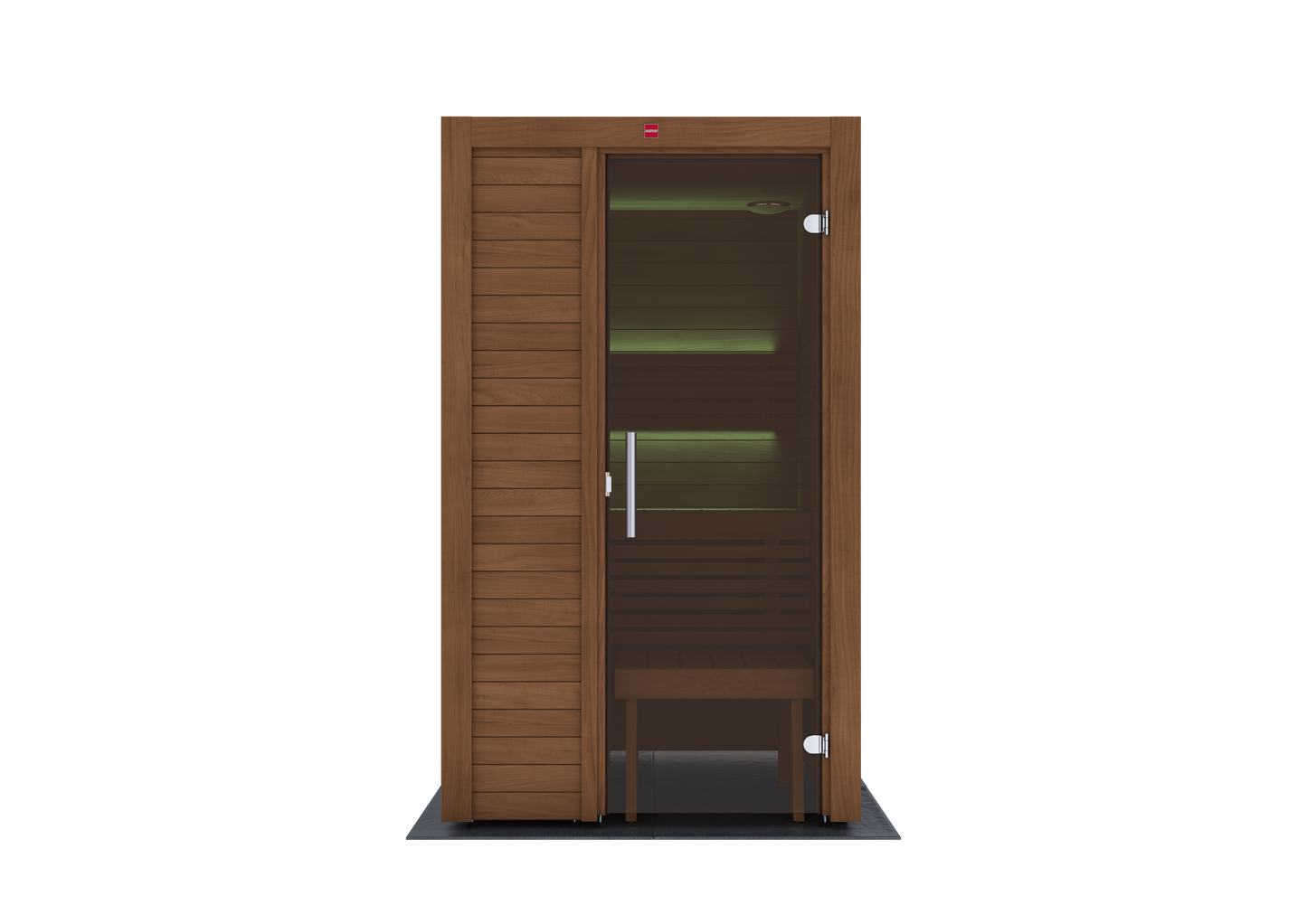 Utu wooden sauna with glass door