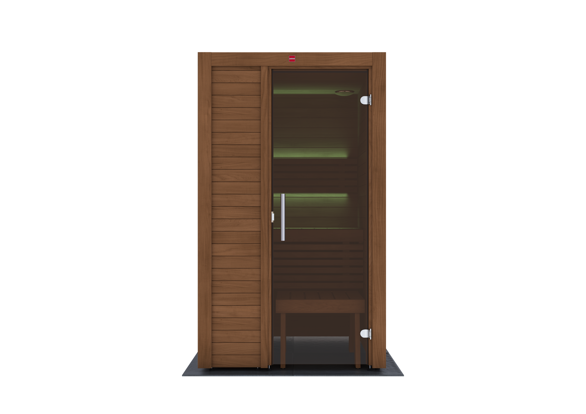 Utu wooden sauna with glass door