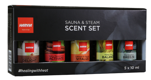 Harvia sauna and steam aromas in a pack.