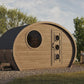 Outdoor sauna Saunamo Hobbit 195 with rustic design.