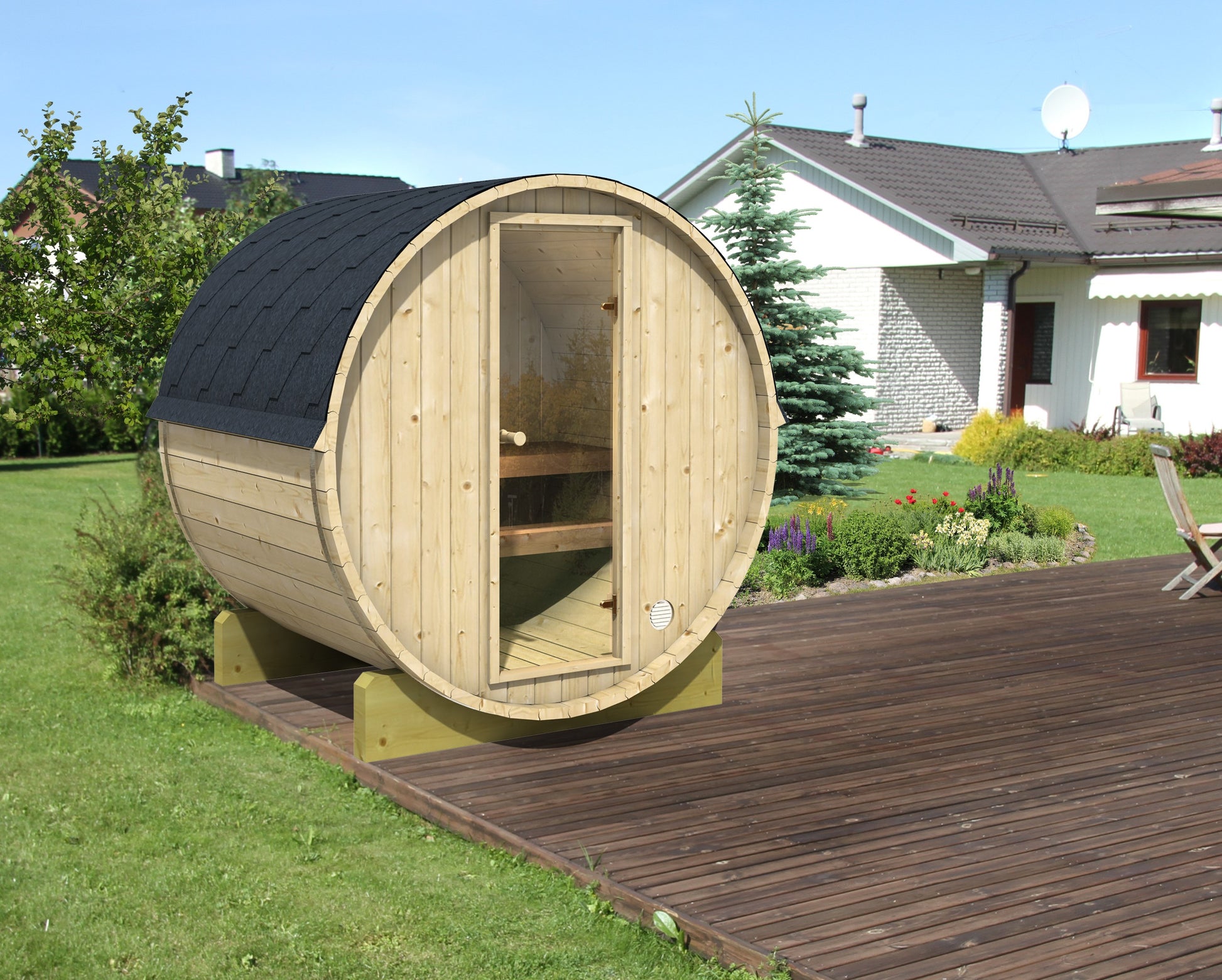 Barrel-shaped sauna, Saunamo Barrel 160.