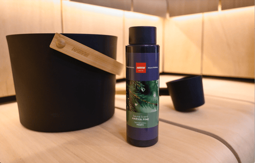Aromaterapia de Sauna Harvia – Aroma de Alcatrão (400 ml) em destaque.