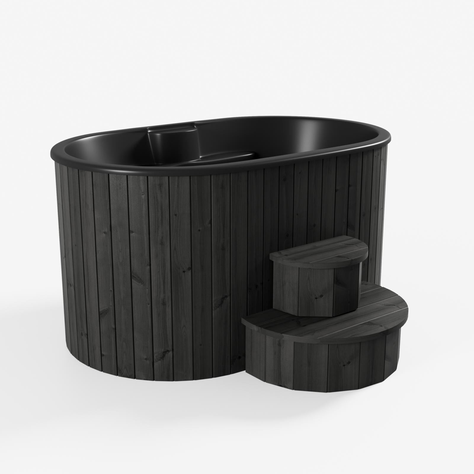 Banheira Fria Ofuro com degraus para crioterapia e hidroterapia.