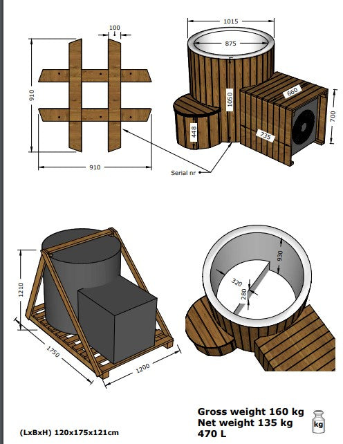 Saunamo Cold Plunge Ergo - Cold Tub With Cooling Machine