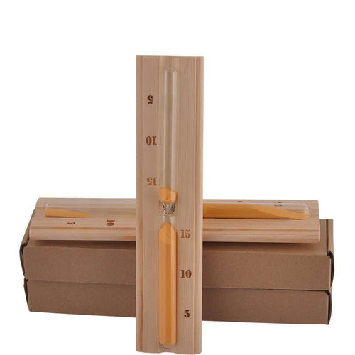 Conjunto de Acessórios Para Sauna com termômetro e ampulheta.