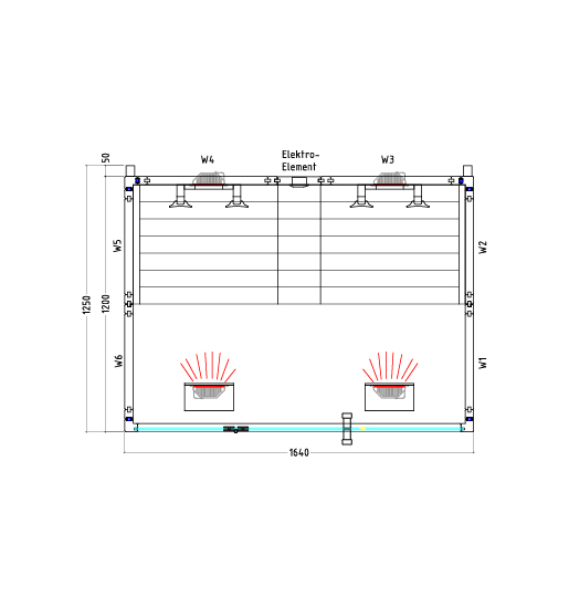 Vitamy 164-B Infrared Sauna Diagram