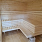 Wooden bench in the sauna Saunamo Modular