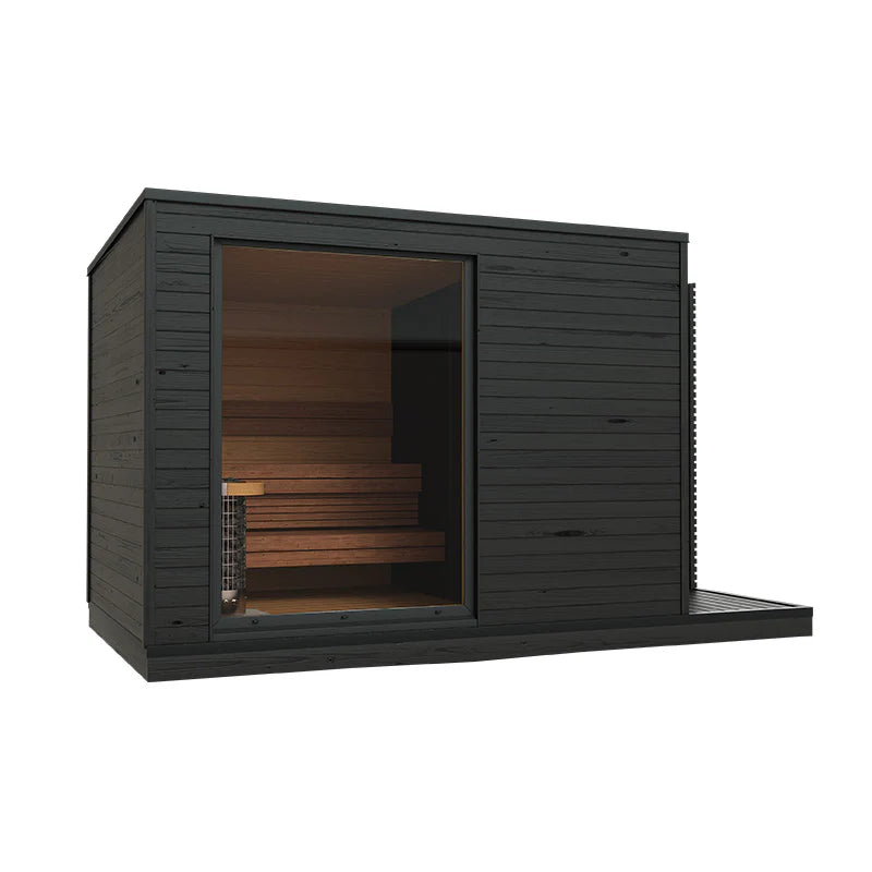 KUUT L Outdoor Electric Sauna with a modern and robust design.