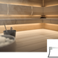 Cariitti Linear LED 2m in sauna with salt bucket.