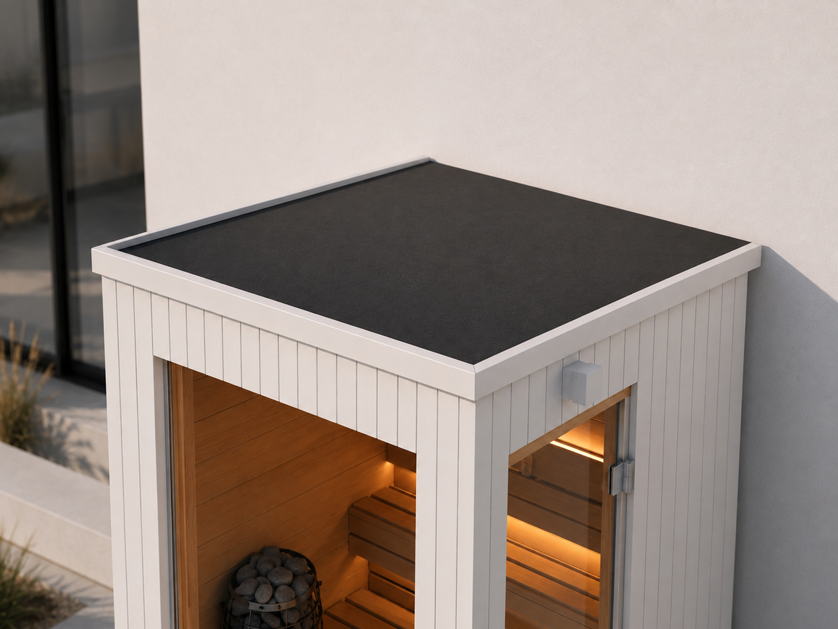Compact metal frame and EPDM roof