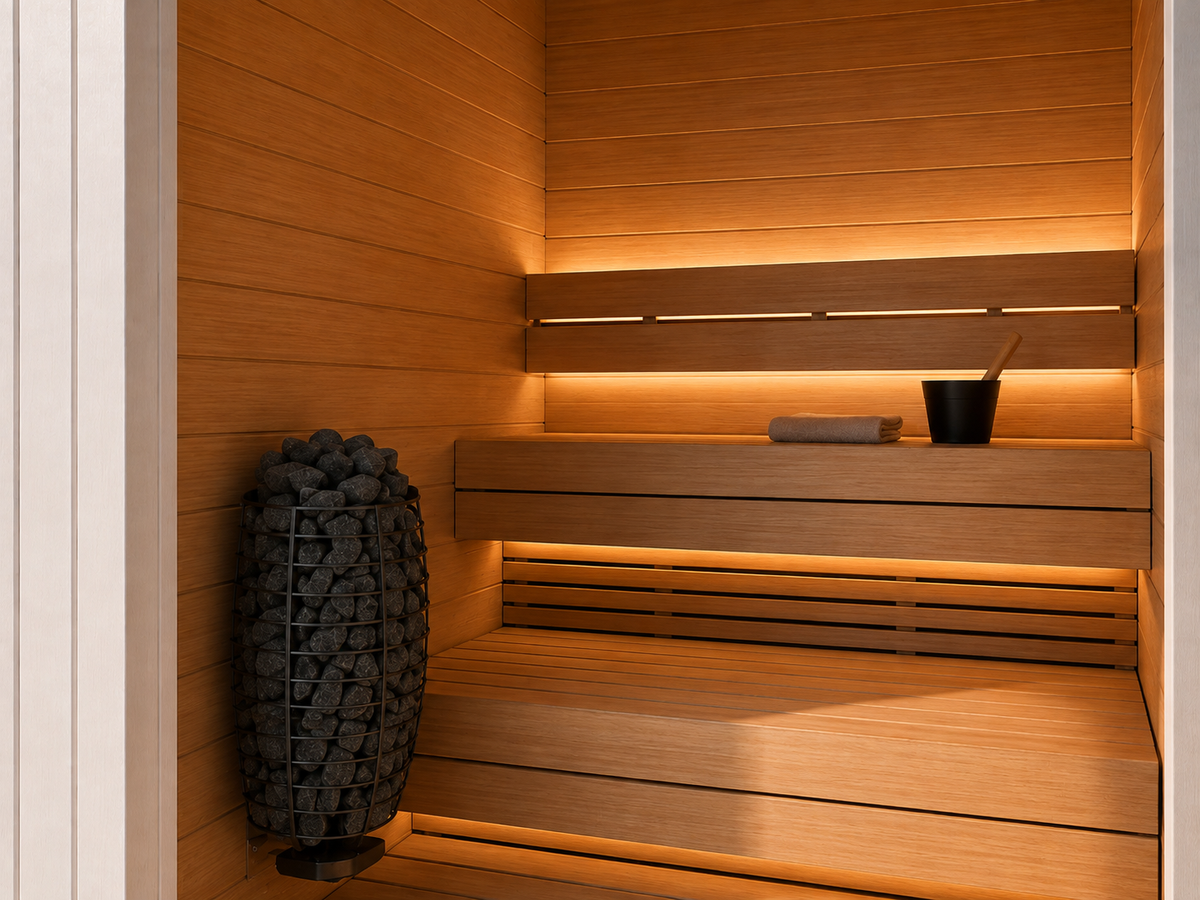 European alder interior and benches
