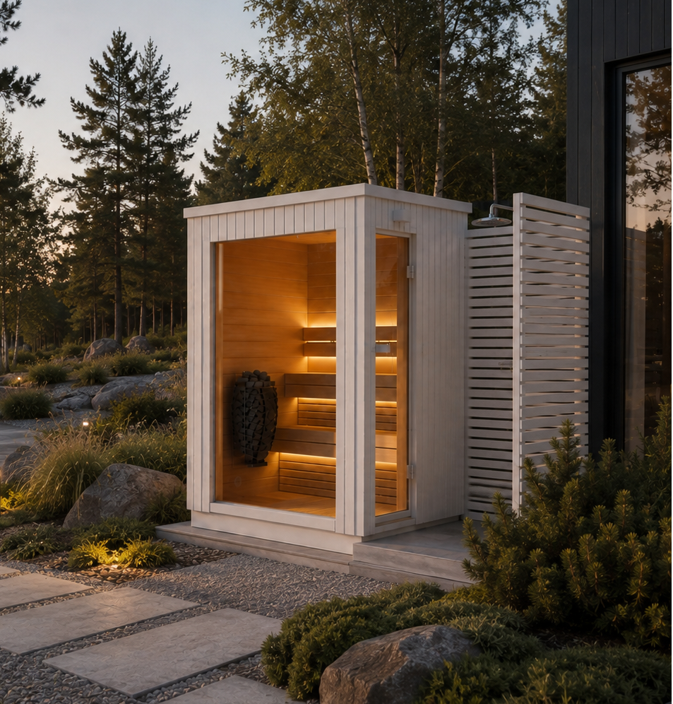 Lumia Mini Outdoor Sauna with Shower