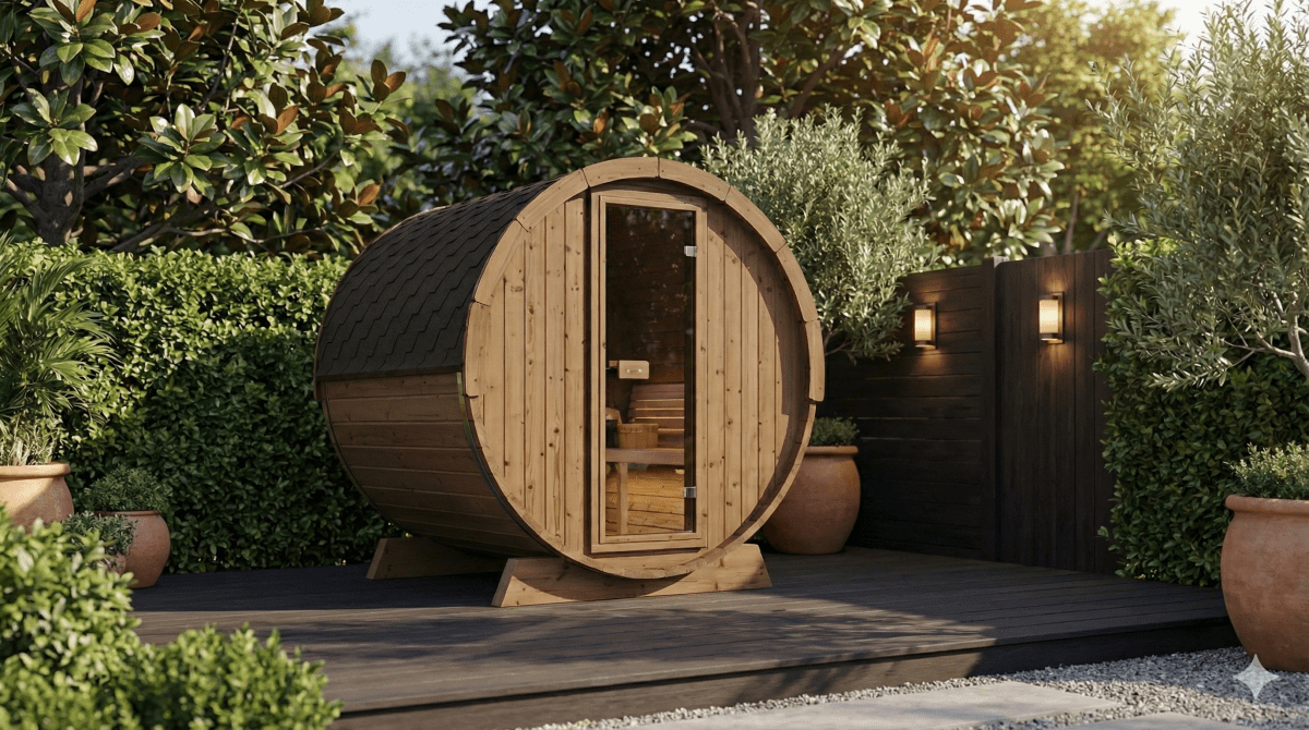 Outdoor Sauna Barrel 220 - Saunamo