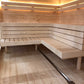 Wooden bench in the sauna Saunamo Modular