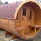 Barrel-shaped wooden sauna Saunamo Barrel 400.