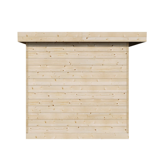 Sauna Exterior Deluxe com design moderno e minimalista.