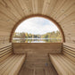 Sauna Saunamo Ergo in a room overlooking the lake.