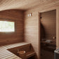 Sauna Saunamo Hobbit 500 with window and wooden bucket