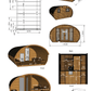 Design of the Saunamo Hobbit 500, a rustic and spacious sauna.