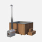 Outdoor hydromassage bath Saunamo Thermalux 190 with wood heater.