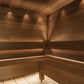 Cariitti Linear LED 2m illuminating wooden sauna.